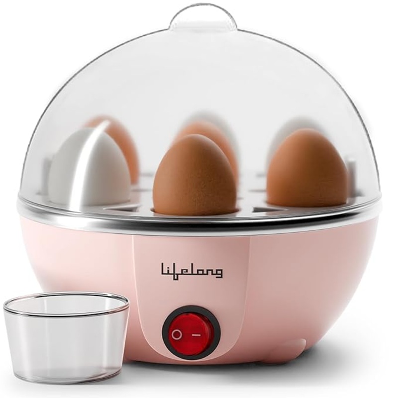 Lifelong 7 Egg Boiler  3 Boiling Modes, Auto Shut-Off, One-Touch (LLEEB09)