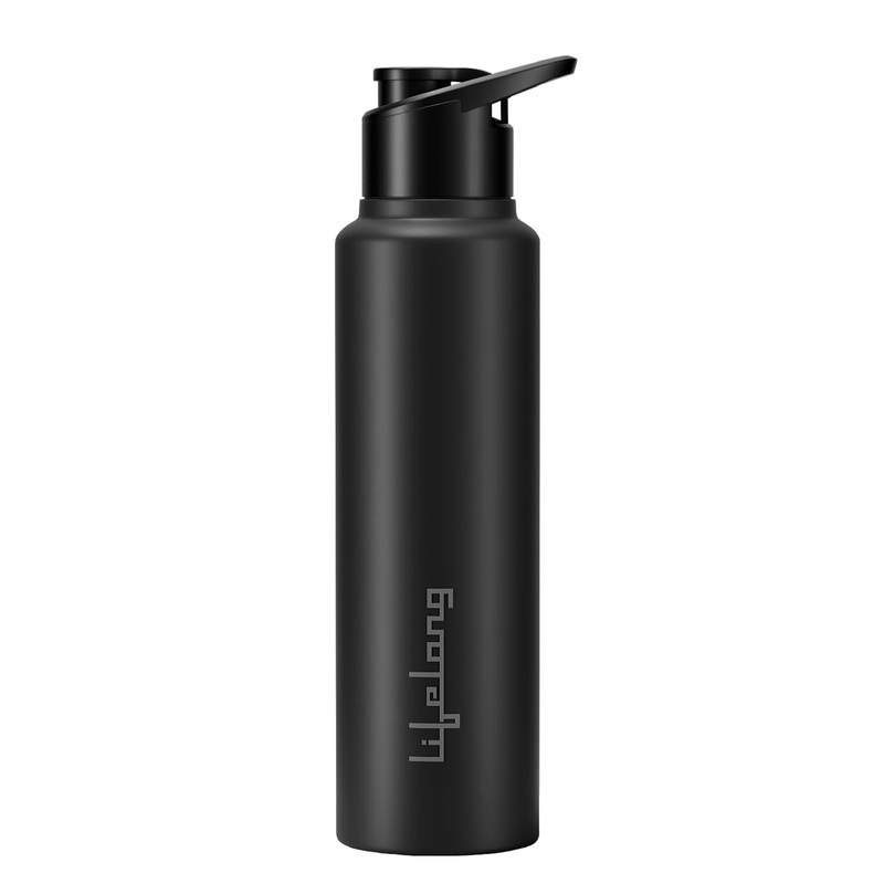 Lifelong 950ml Stainless Steel Water Bottle  Leak-Proof, Durable, Black