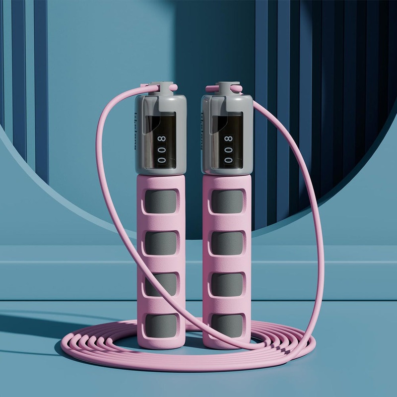 Lifelong Adjustable Skipping Rope with Counter  290cm PVC Jump Rope (Pink)