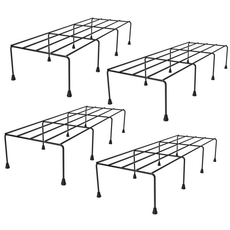 Lifelong Anti Rust Metal Plant Stand (Set of 4 Black) | Pot Stand | Stand for balcony – 24 inches | Indoor & Outdoor Use (LLPS01)