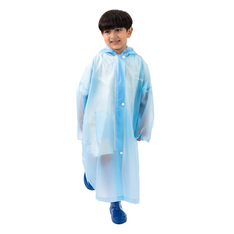 Lifelong Campaign Kids Plain Hooded Raincoat with School Bag & Side Pocket