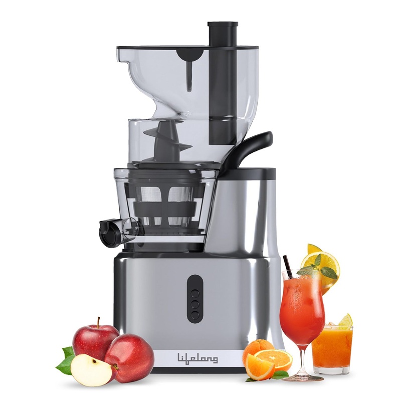 Lifelong Cold Press Juicer Blender 200 Watts, Slow Juicer Cold Pressed-Fruit&Vegetable