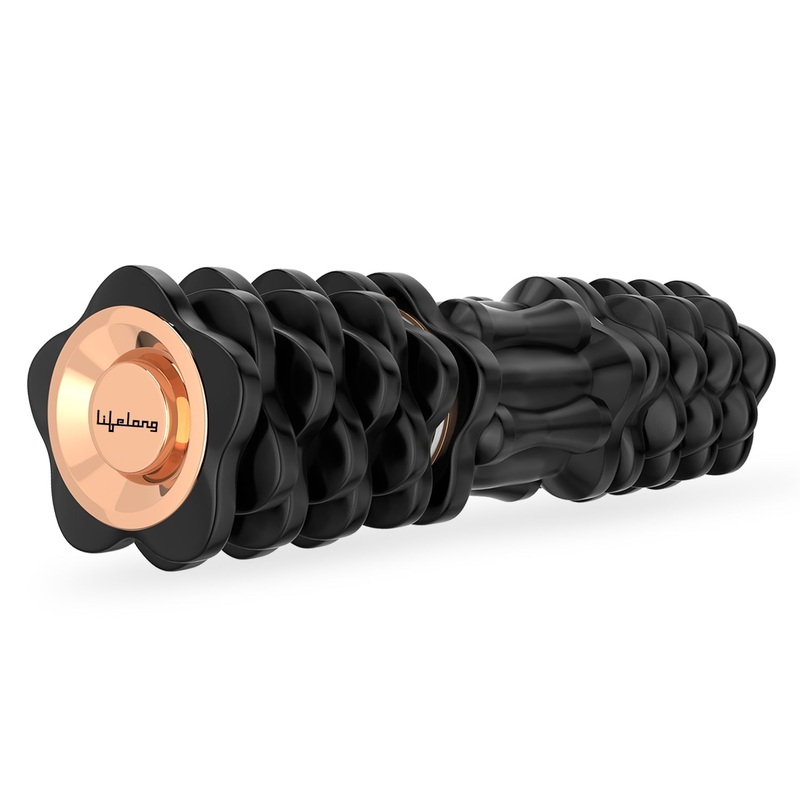Lifelong Electric Foam Roller Vibrating | 4 Gear Fitness Deep Massage|Muscle Relax | Post Workout(Black)