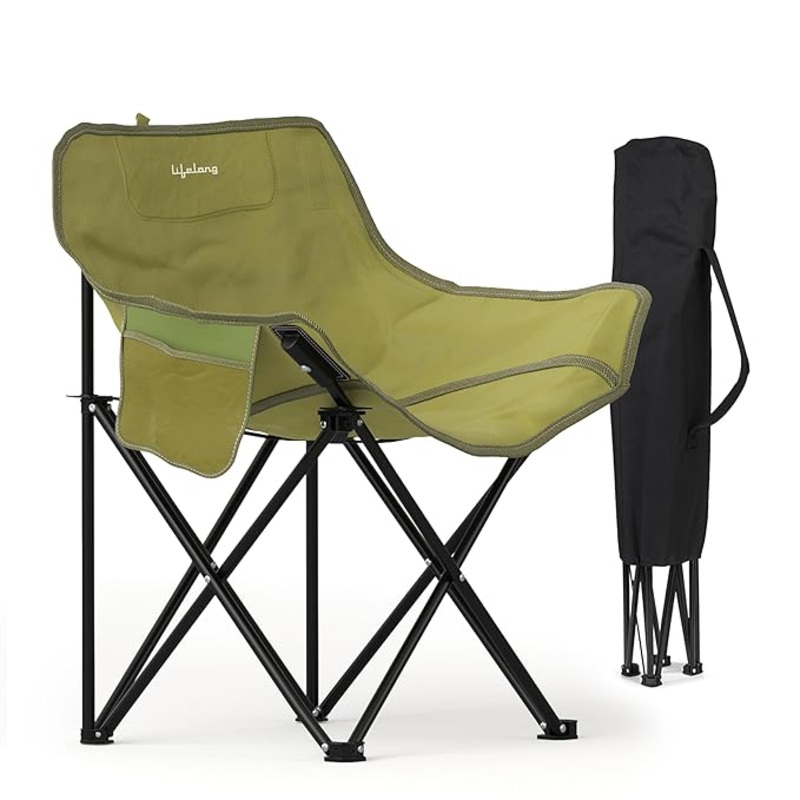 Lifelong Foldable Camping Chair  Lightweight, Durable & Portable with Side Pockets