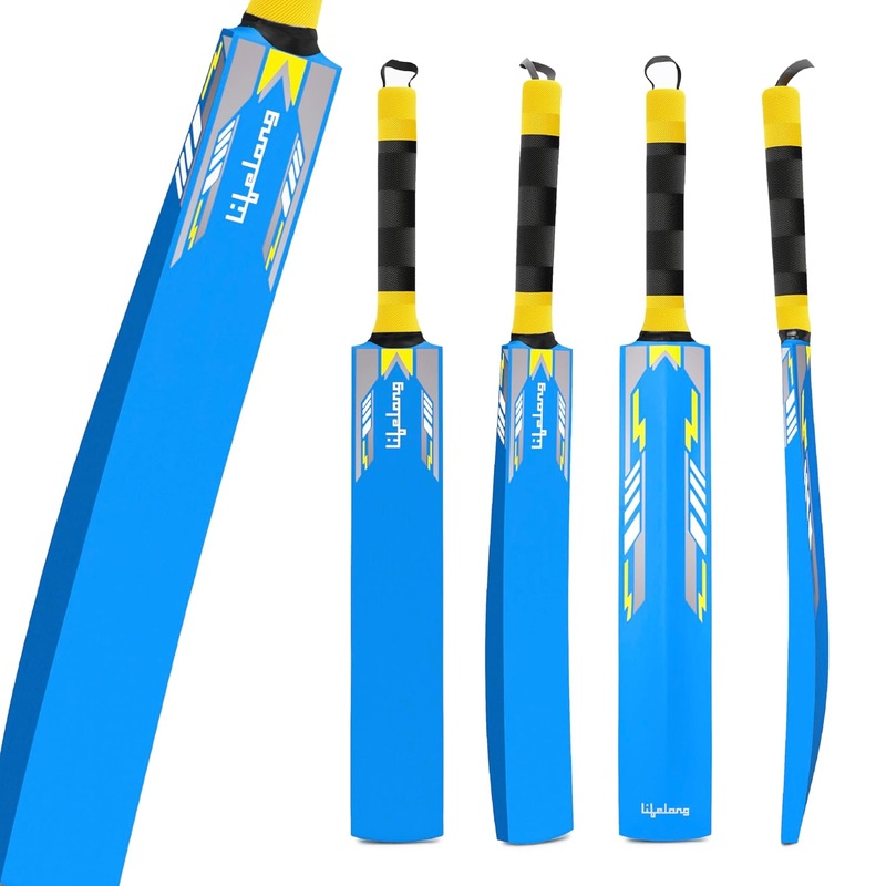 Lifelong Kids Wooden Cricket Bat  Lightweight Poplar Wood, Size 1 (Blue)