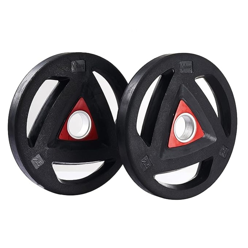 Lifelong Olympic Rubber Weight Plates Pair 2.5kg x 2 for Home Gym (LLOBRP01)