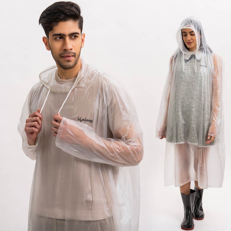 Lifelong Unisex Waterproof Raincoat  Hooded, Full Sleeves, Outdoor Travel