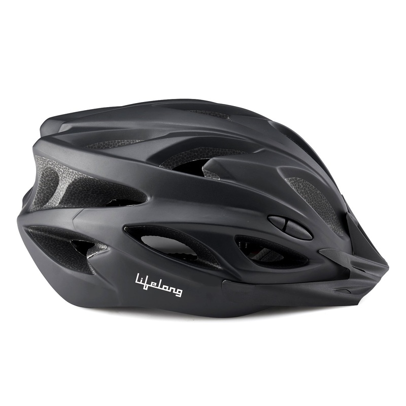 LLFAH01 Adjustable Cycling Helmet with Detachable Visor (Matte Black)