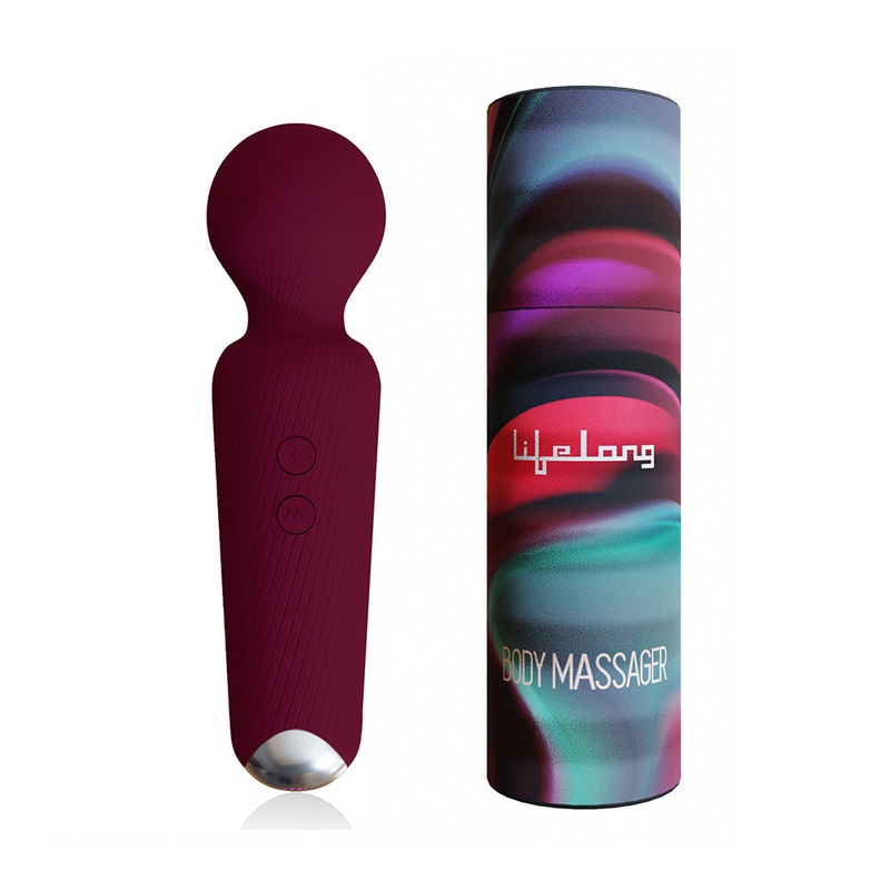 Personal Massager  Compact Wireless Body Massager with 20 Modes & 8 Speeds (Wine)