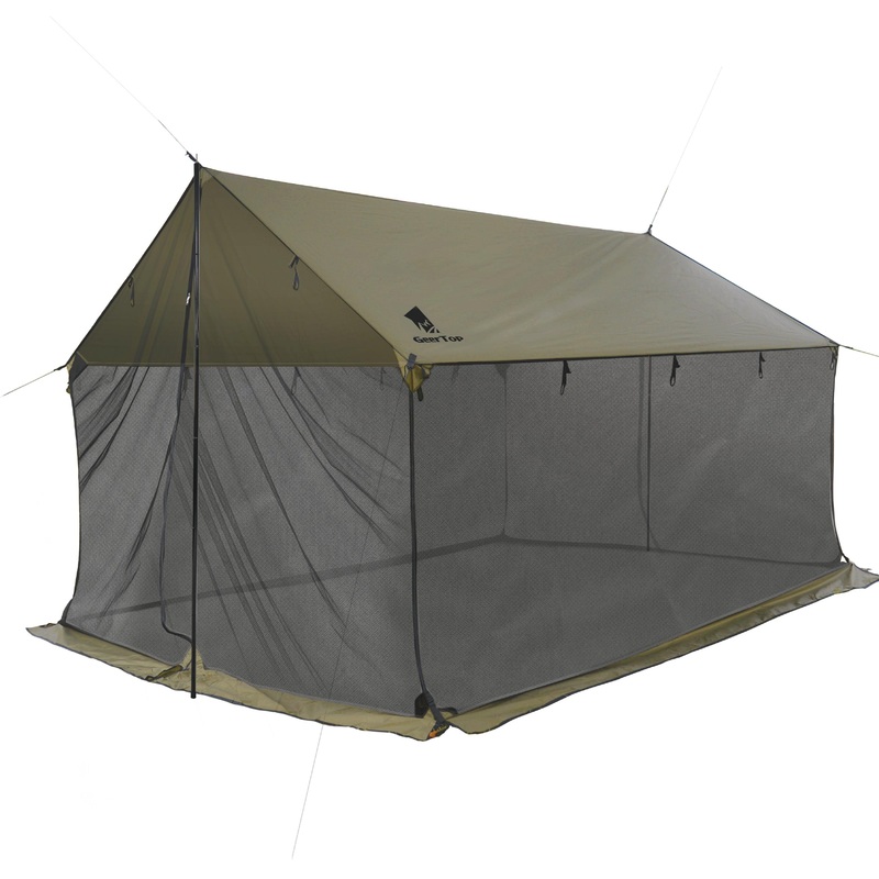 GEERTOP Lightweight Multipurpose Camping Tarp with Bug Net