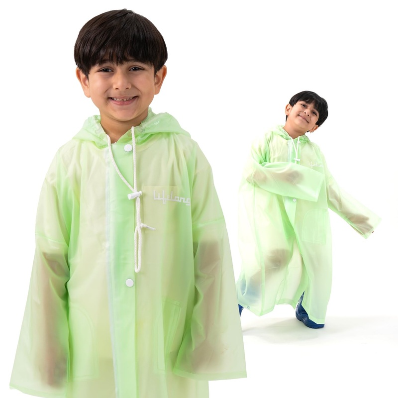 Lifelong Campaign Kids Plain Hooded Raincoat