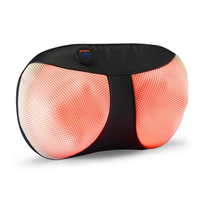 Lifelong Cushion Massager & Body Massager with Heat & Strong 8 Deep Kneading nodes for Back