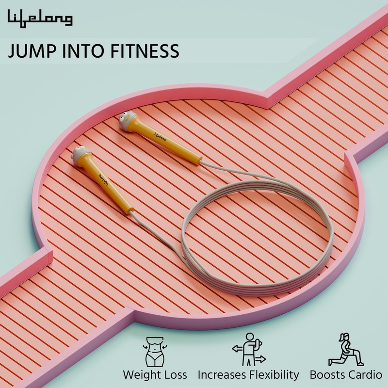 Lifelong LLSR04 Skipping Rope for Men, Women & Children – Jump Rope