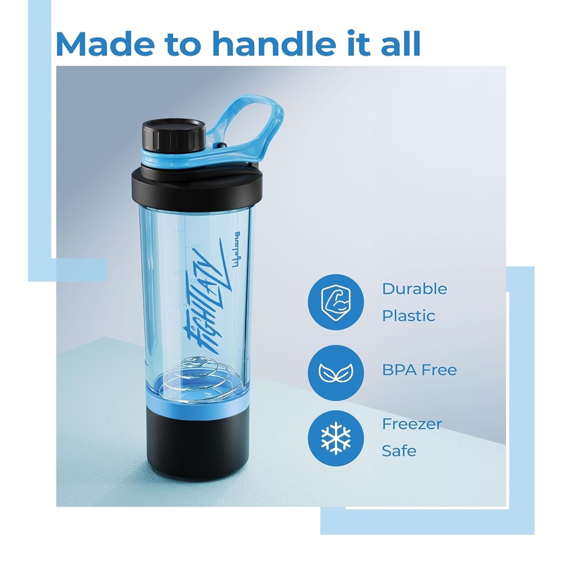 Lifelong Protein Shaker Protein Shaker Bottle with Extra Compartment