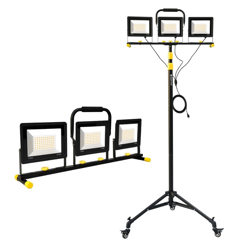 Portable 21000LM Triple Head LED Work Light