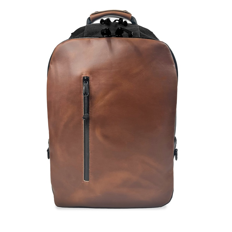 Bucktown Backpack / Black TexWax Canvas x Horween Cavalier Whiskey Leather x ‘Redrum’ X-Pac Bundle / Low Stock