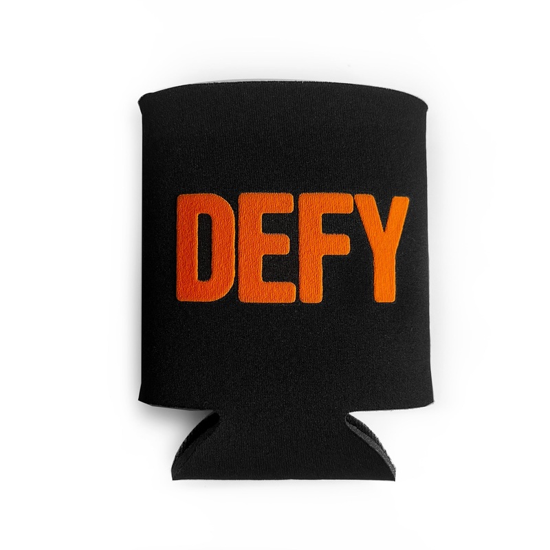 DEFY Beer Koozie|Orange|Grey