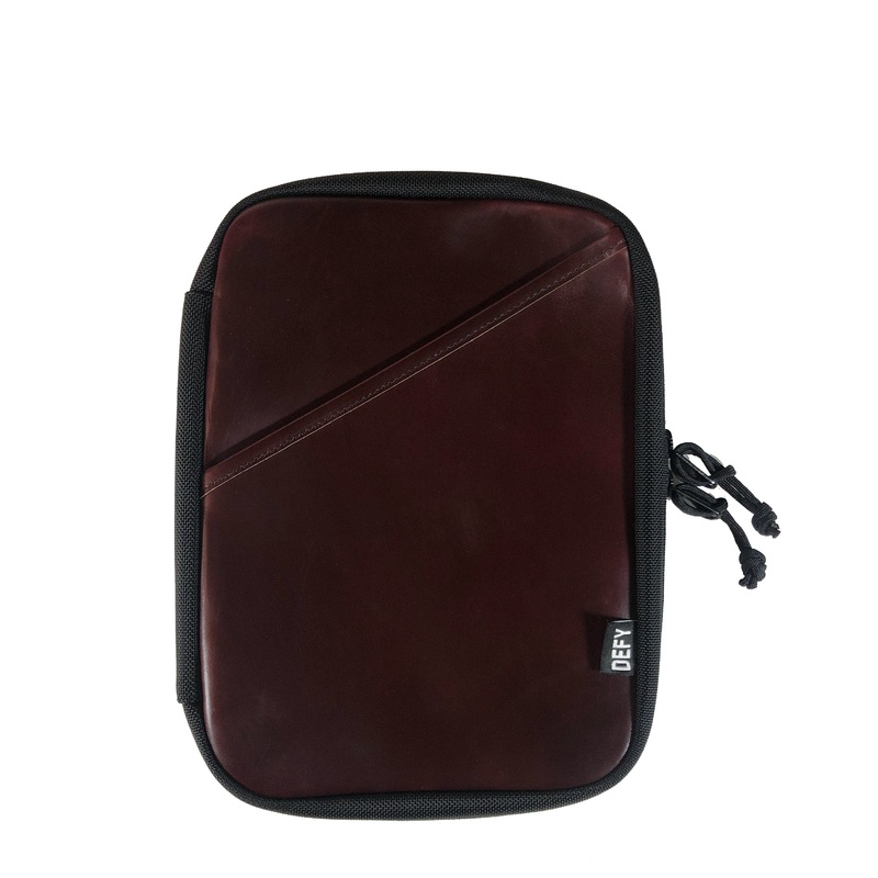 The Void Horween Oxblood Chromexel Leather x Ballistic Nylon Admin Pouch / Small