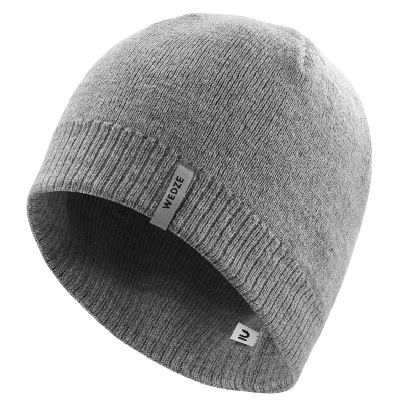 Wedze Adult Ski Beanie|Zinc Gray|Asphalt Blue|Smoked Black|One Size