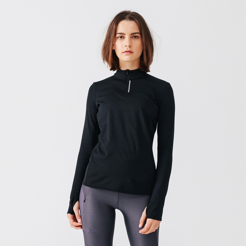Women’s 100 Long-Sleeved Half-Zip Running T-shirt
