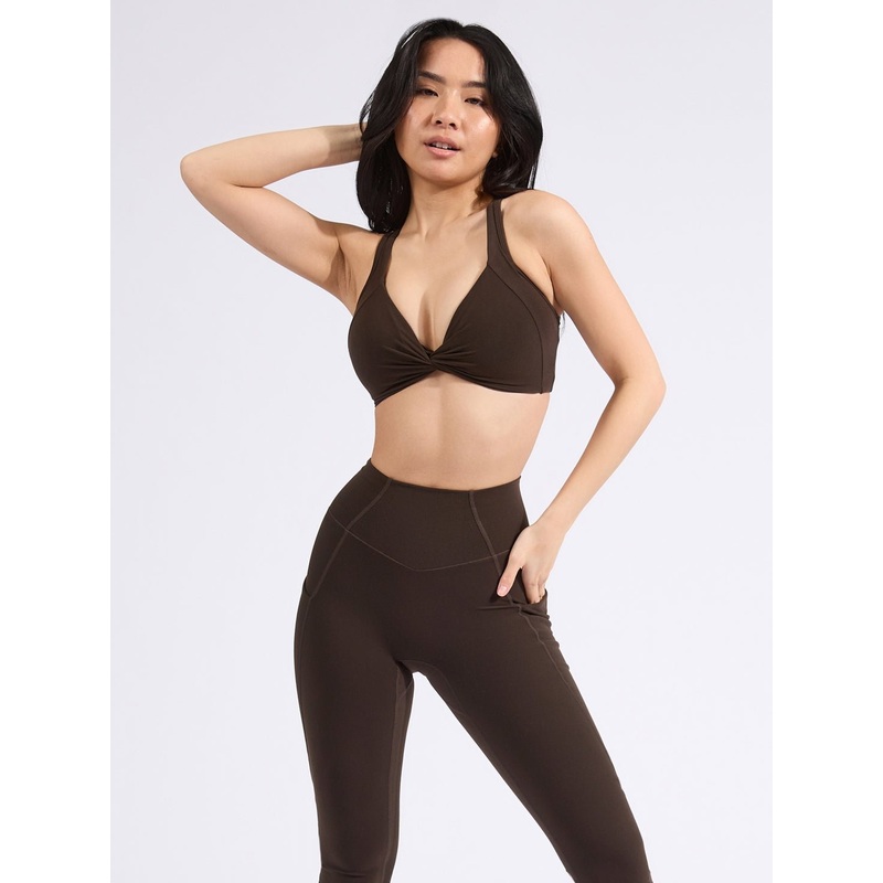 Twisted Curve Sports Bra – Cold Brew