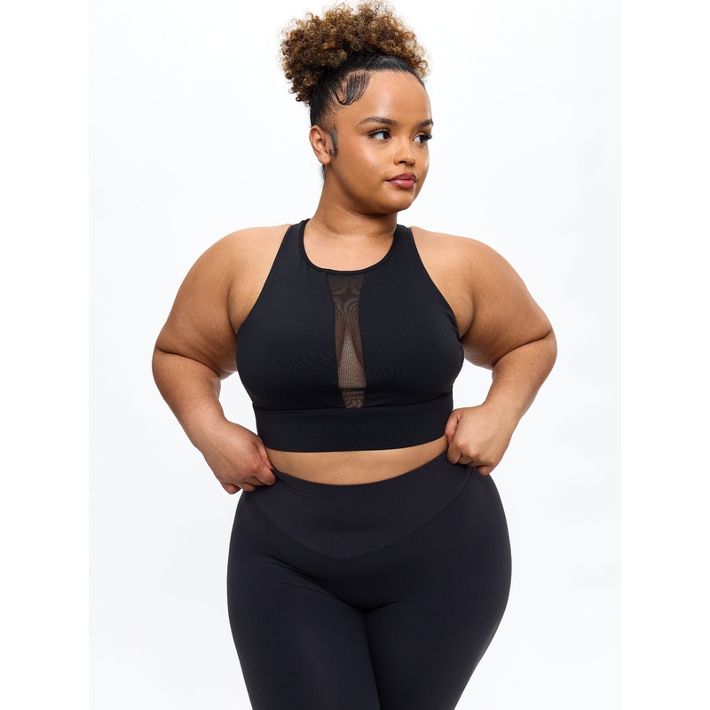 Airbrush Impact Sports Bra – Onyx Black