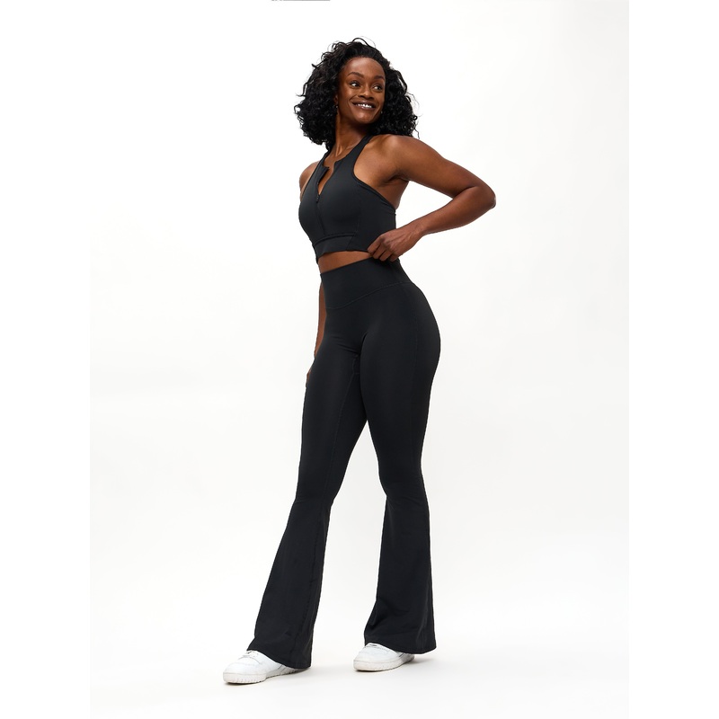 Colorado Fleece Flare Legging – Onyx Black