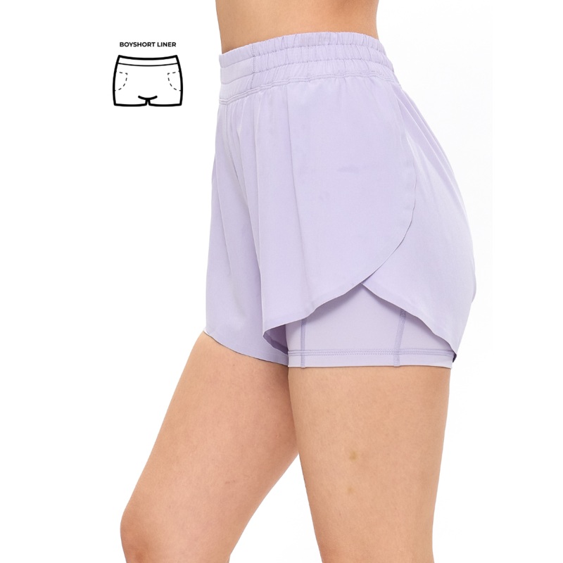 Flirty Flo Short Boyshort – Lavender Smoke