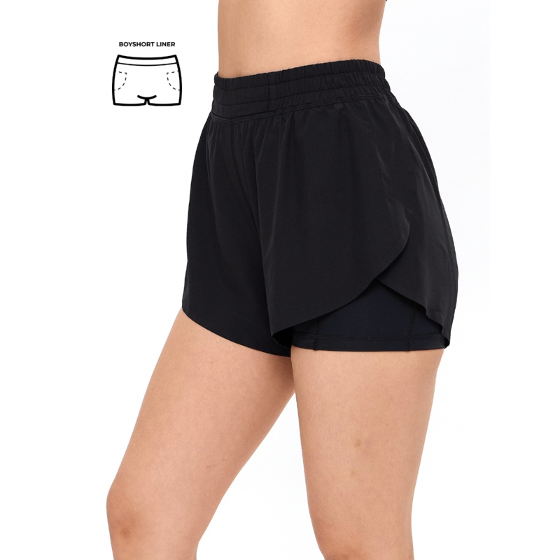 Flirty Flo Short Boyshort – Onyx Black