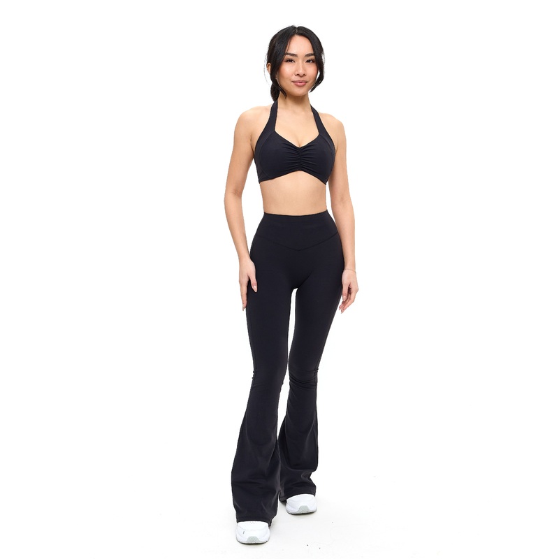 Poshknit Flare Legging – Onyx Black
