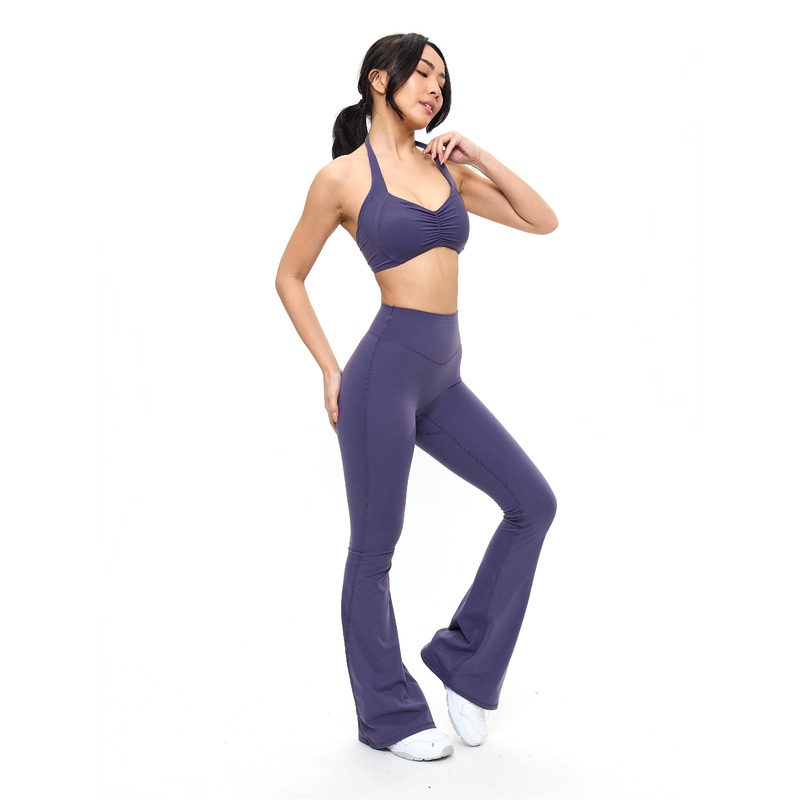 Poshknit Flare Legging – Shadow Berry