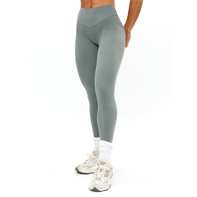 Poshknit V Scrunch Legging – Frosted Sage