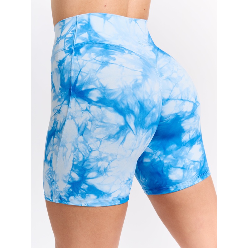 Aggressive Scrunch Short 7 – Blue Bubbles Tie Dye