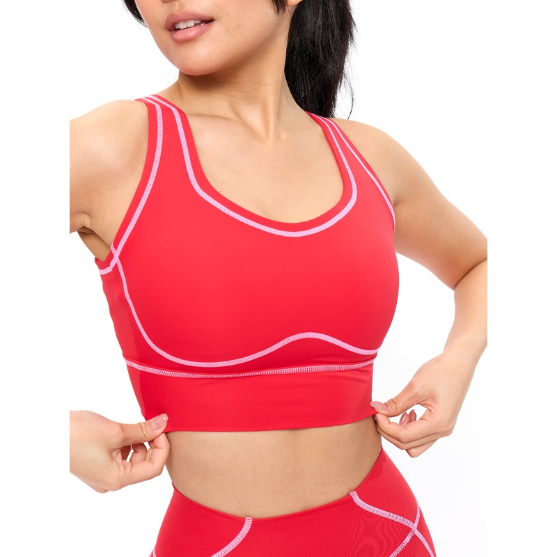 Airbrush Hourglass Sports Bra – Salsa Red