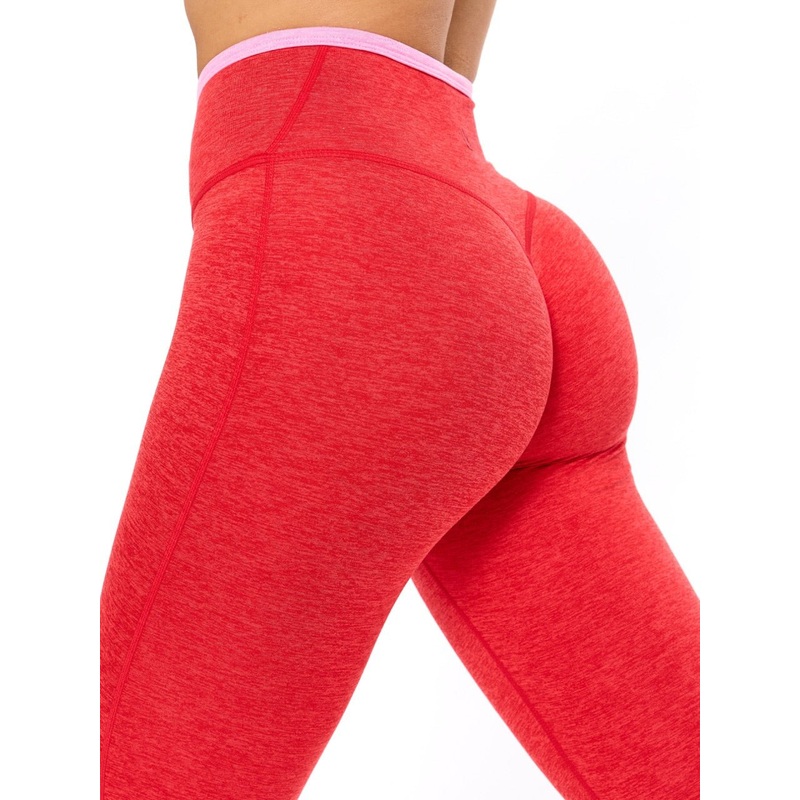 Dream Heather Contrast Legging – Salsa Red