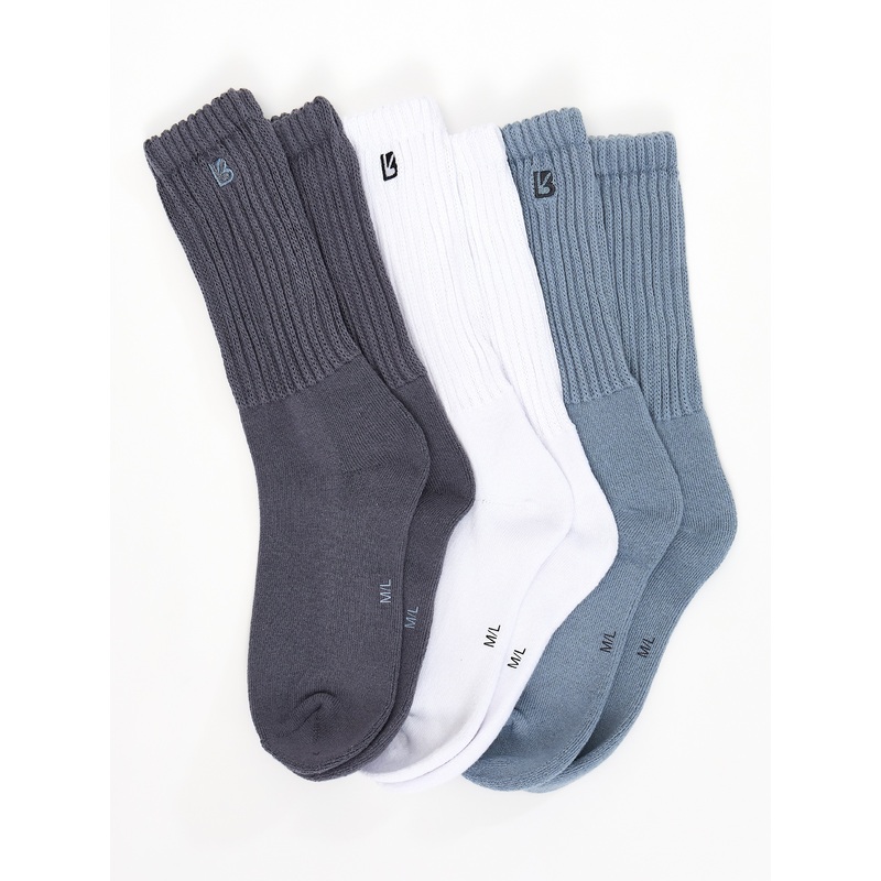 3 Pack Scrunch Socks – Multi Sterling