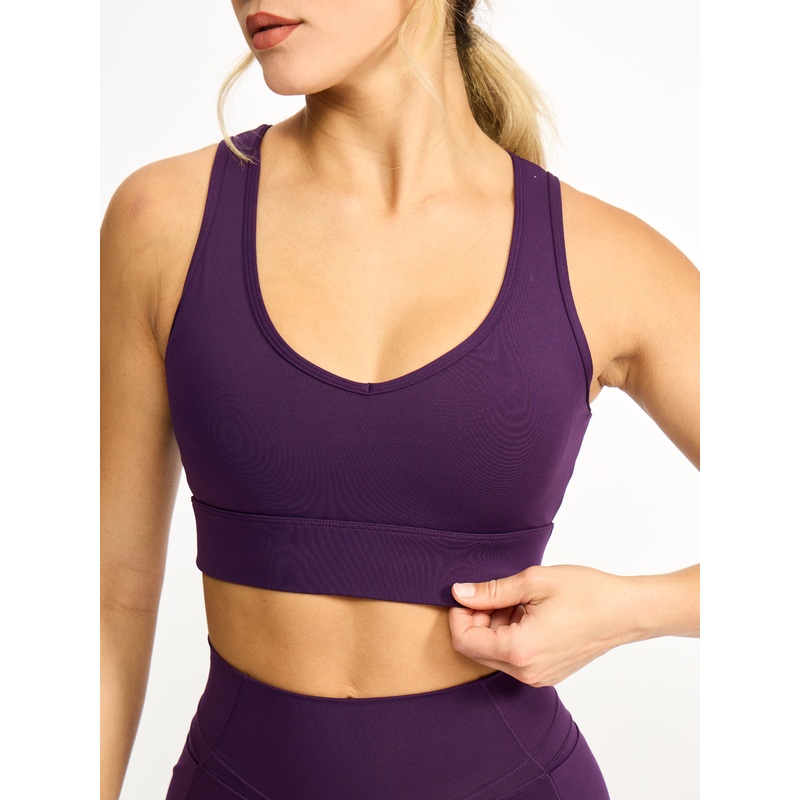 Airbrush Maraschino Sports Bra – Eggplant Purple
