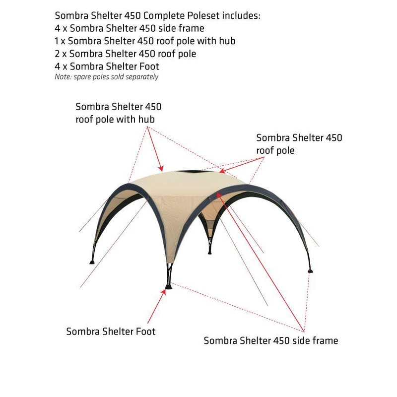 Sombra Shelter Side Frame 450