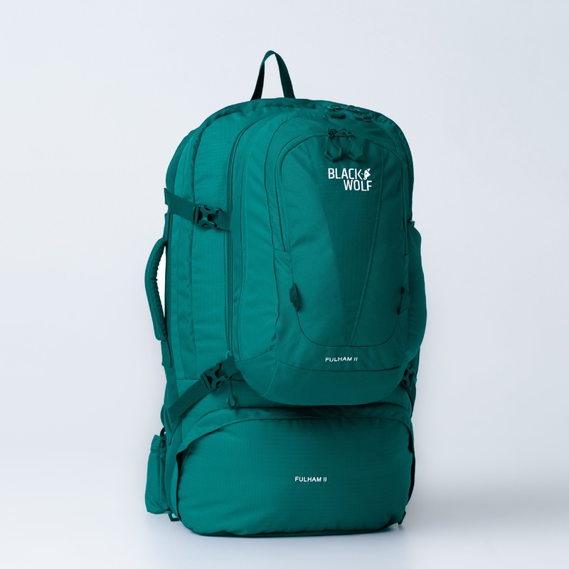 Fulham II 80 Travel Backpack|Gibraltar|Quetzal Green|Jet Black