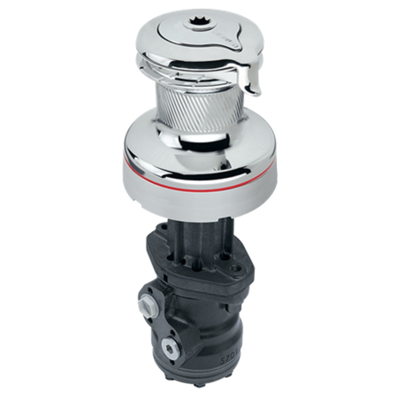 Harken #46 2 Speed Hydraulic Self-Tailing Radial Winch – All Chrome