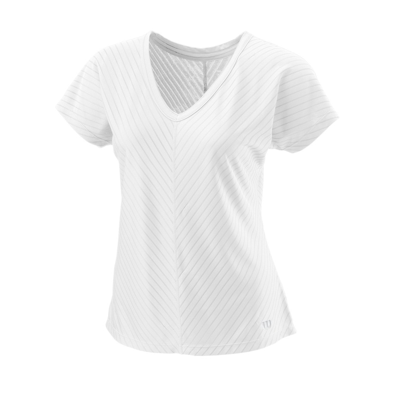 WOMEN’S TENNIS TRAINING V-NECK T-SHIRT II – WHITE