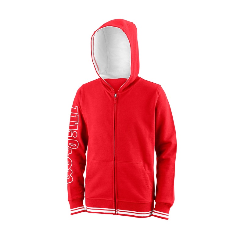 YOUTH TEAM II FZ TENNIS HOODY – RED