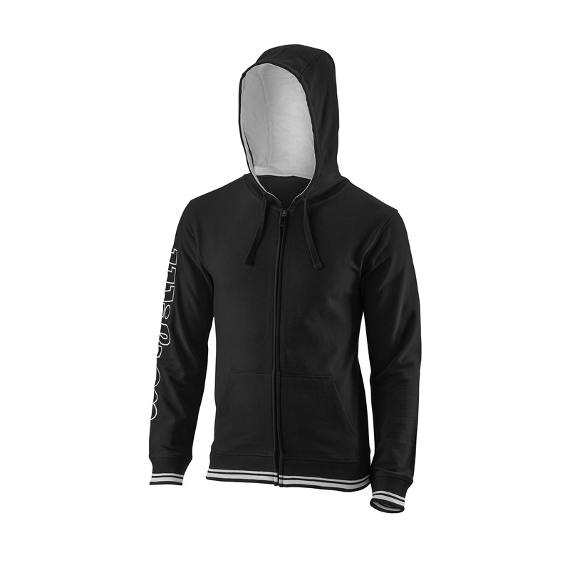 MEN’S TEAM II FZ TENNIS HOODY – BLACK