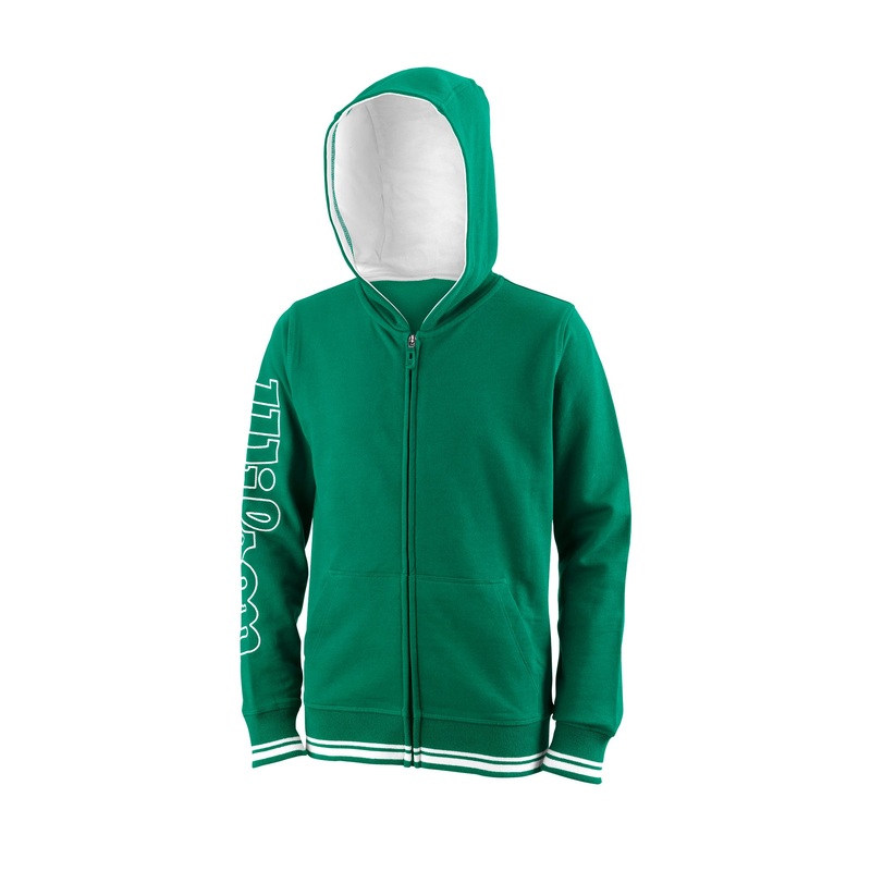 YOUTH TEAM II FZ TENNIS HOODY – GREEN