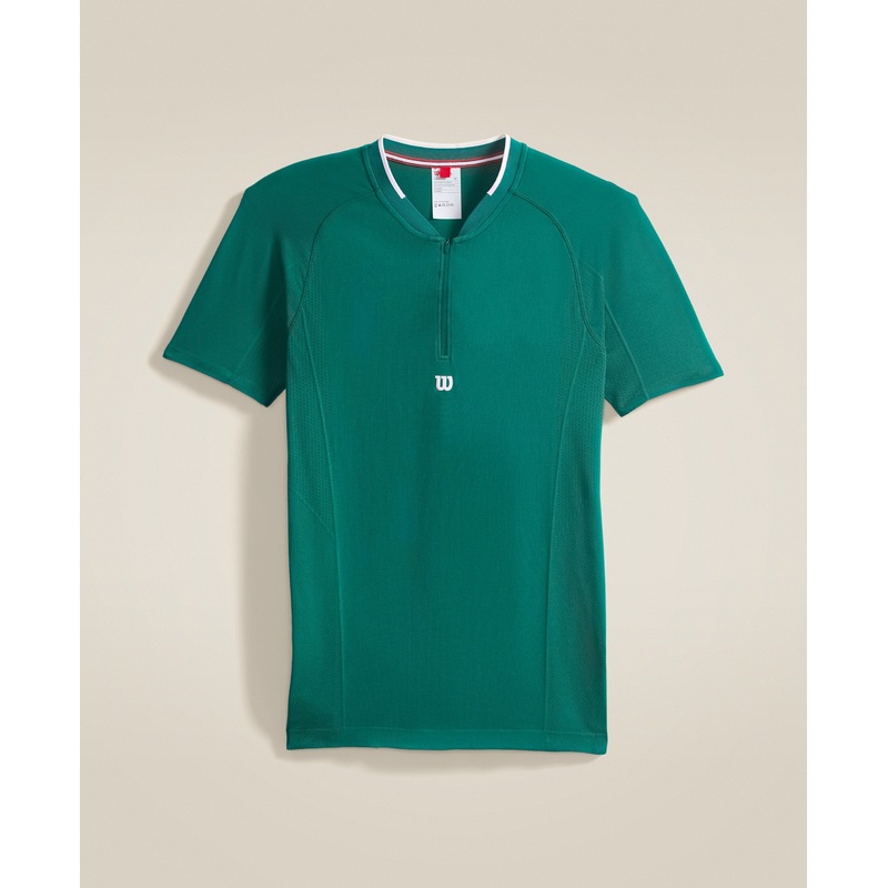 Player’s Seamless Zip Henley – Field Green