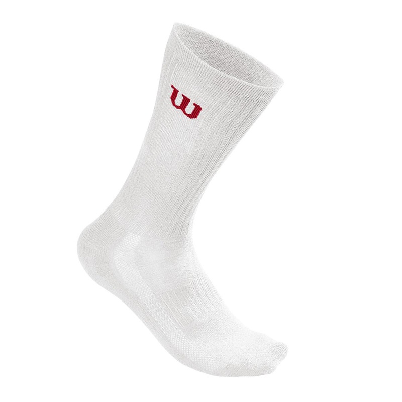 Wilson Crew Socks 3PR/PK|White
