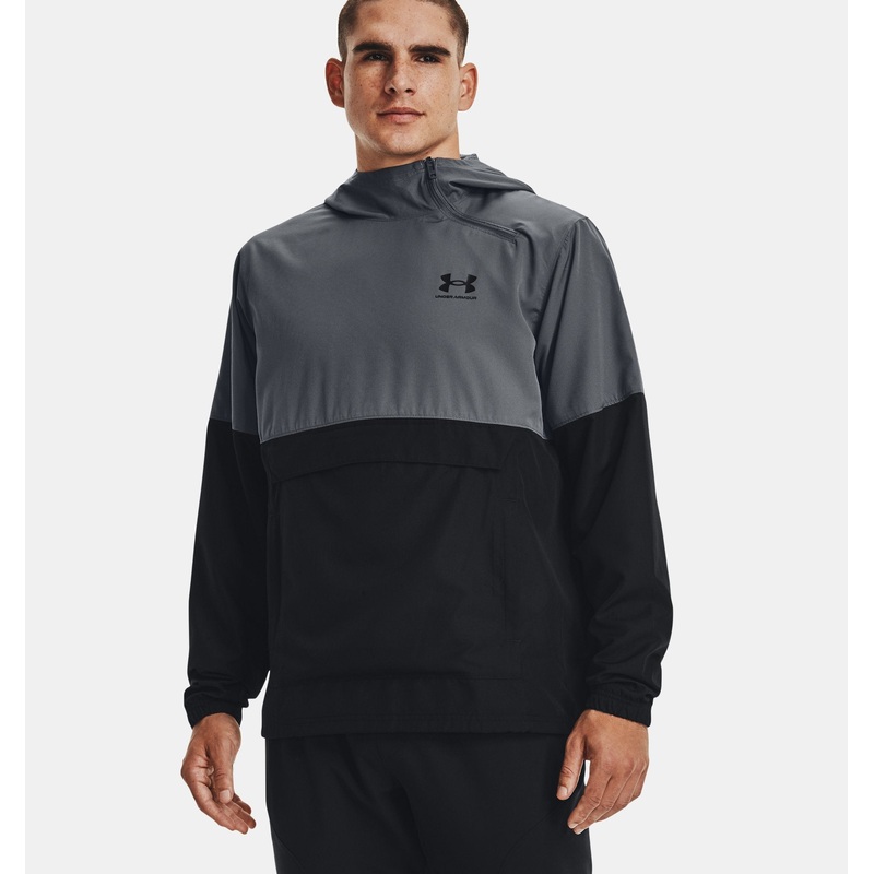 Woven Asymmetrical Zip Pullover