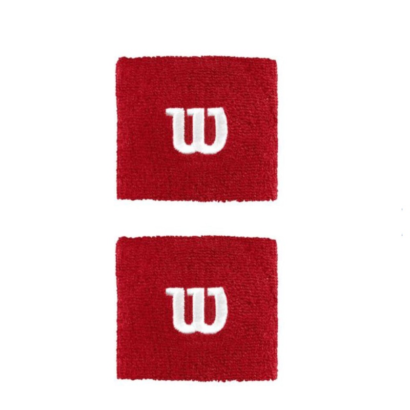 Wilson Wristband 2 Pack-Red|White|Red