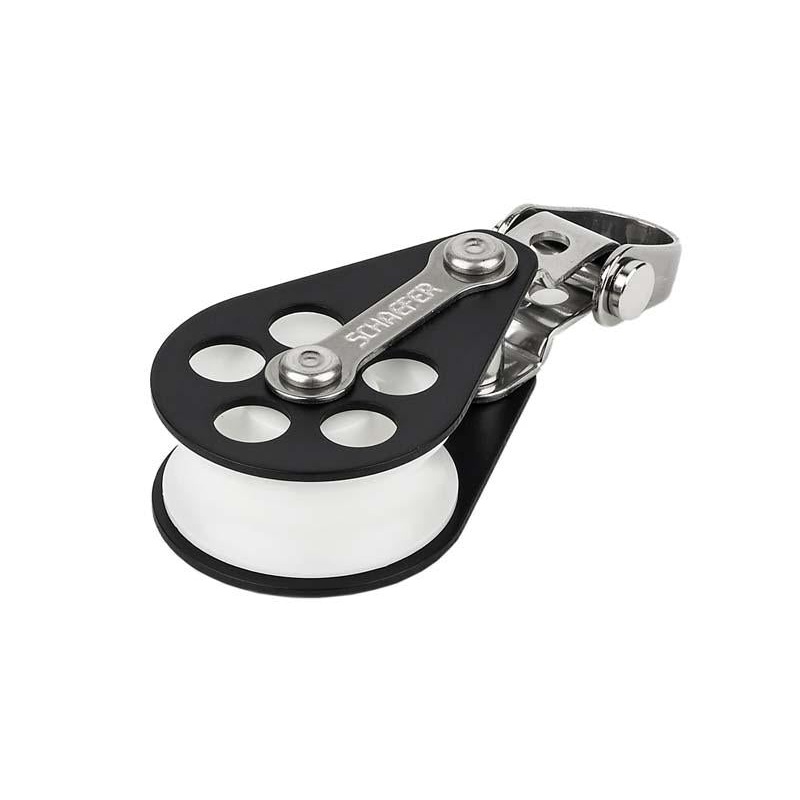 Schaefer Single Aluminum Block w/Front-Side Shackle, Sheave Dia. 1 7/16