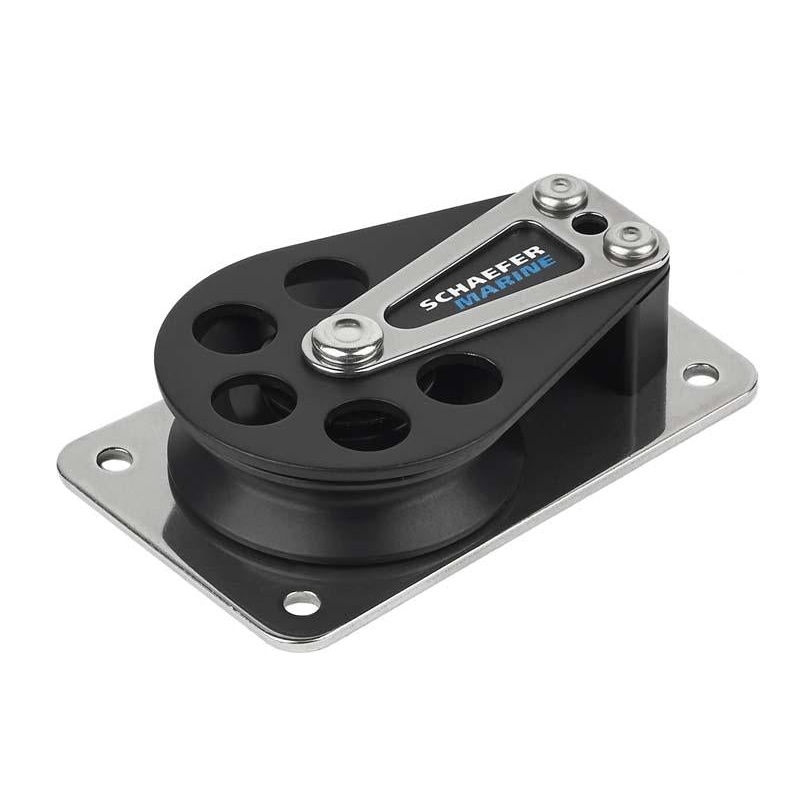 Schaefer Aluminum Cheek Block with 2 Aluminum Sheave